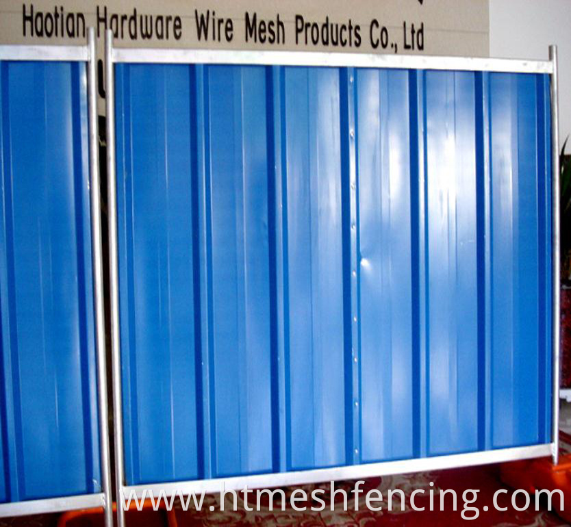 High Quality Temporary Color Bond Fence Panel For Corrugated Sheet Free Standing Temporary Steel Hoarding Panel Fencing